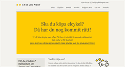 Desktop Screenshot of cykelimport.com